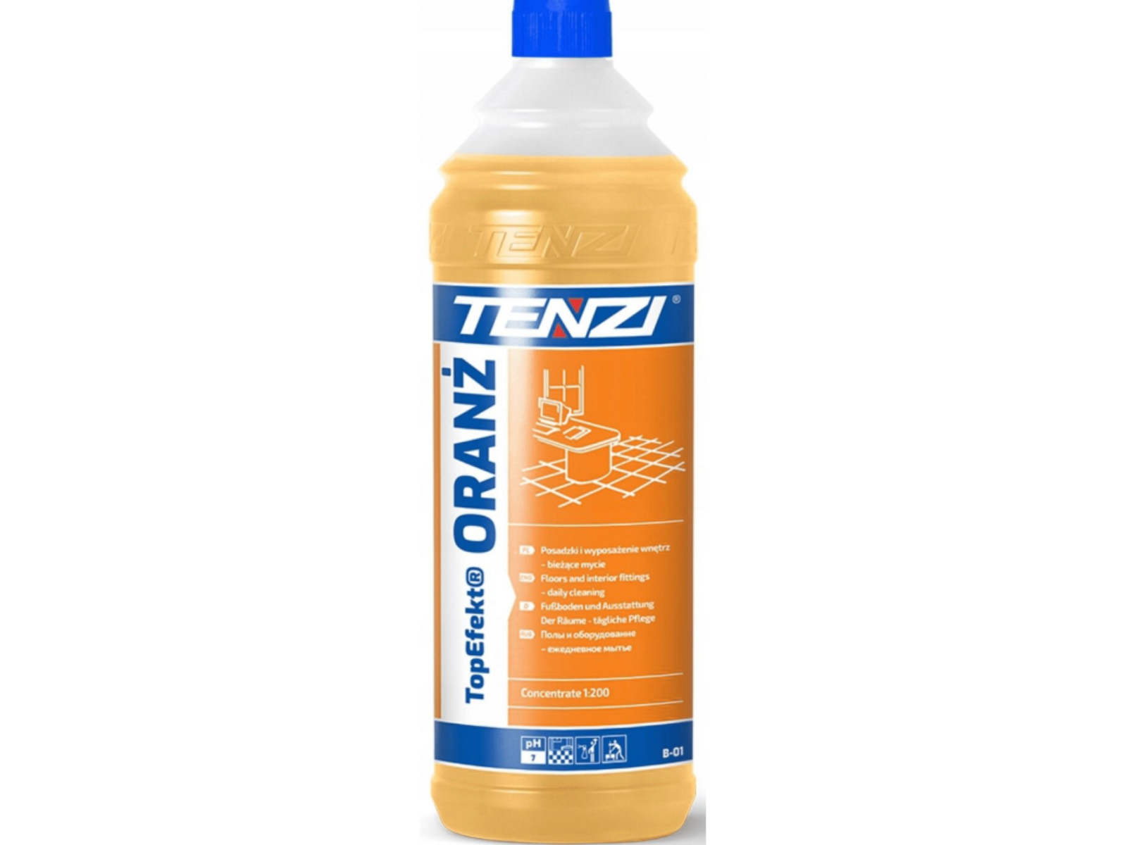 Top Efekt ORANŻ B01 Tenzi 1l Pomarańcz. do podłóg